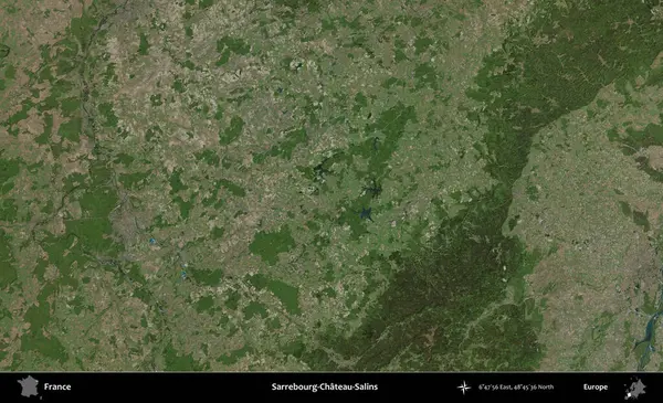 Sarrebourg-Chateau-Salins. B uydusundan alınan görüntülerde Fransa 'nın idari bölgesi