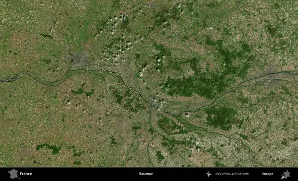 Saumur. B uydusundan alınan görüntülerde Fransa 'nın idari bölgesi