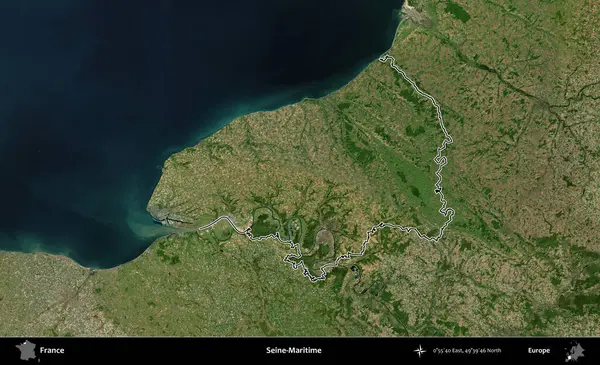 Sen-Denizcilik. B uydusundaki görüntülerde Fransa 'nın idari bölgesinin ana hatları belirlenmiş.