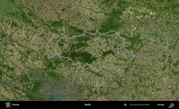 Senlis. B uydusundaki görüntülerde Fransa 'nın idari bölgesinin ana hatları belirlenmiş.