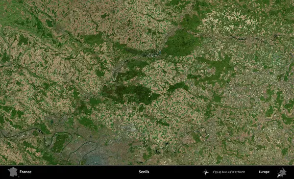 Senlis. B uydusundan alınan görüntülerde Fransa 'nın idari bölgesi