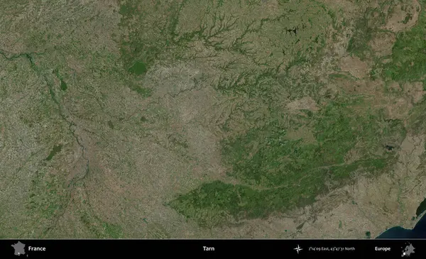 Tarn. B uydusundan alınan görüntülerde Fransa 'nın idari bölgesi