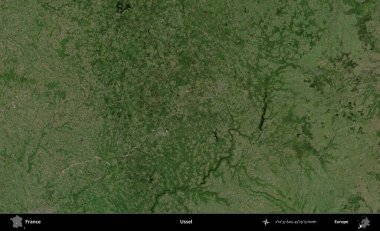 Ussel. B uydusundan alınan görüntülerde Fransa 'nın idari bölgesi