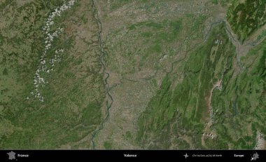 Valence. B uydusundan alınan görüntülerde Fransa 'nın idari bölgesi