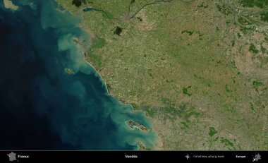 Vendee. B uydusundan alınan görüntülerde Fransa 'nın idari bölgesi