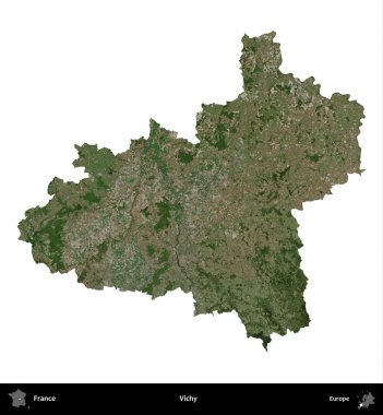 Vichy. Fransa 'nın idari bölgesi B uydusundaki görüntülerde beyaza izole edildi