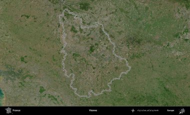Vienne. B uydusundaki görüntülerde Fransa 'nın idari bölgesinin ana hatları belirlenmiş.