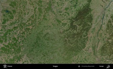 Vosges. B uydusundan alınan görüntülerde Fransa 'nın idari bölgesi