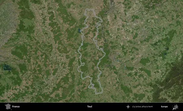 Toul. B uydusundaki görüntülerde Fransa 'nın idari bölgesinin ana hatları belirlenmiş.