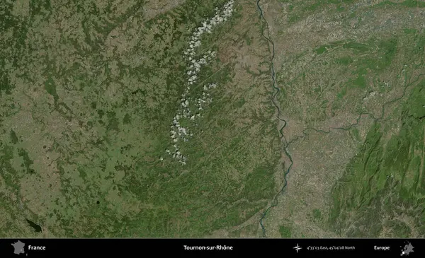 Tournon-sur-Rhone. B uydusundan alınan görüntülerde Fransa 'nın idari bölgesi