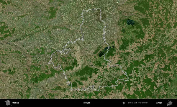 Troyes. B uydusundaki görüntülerde Fransa 'nın idari bölgesinin ana hatları belirlenmiş.
