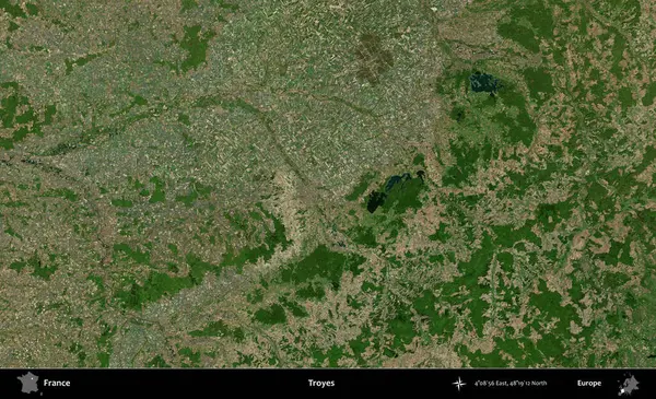 Troyes. B uydusundan alınan görüntülerde Fransa 'nın idari bölgesi