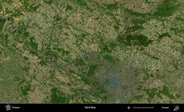 Val-d'Oise. B uydusundan alınan görüntülerde Fransa 'nın idari bölgesi