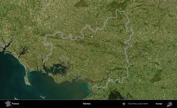 Vannes. B uydusundaki görüntülerde Fransa 'nın idari bölgesinin ana hatları belirlenmiş.