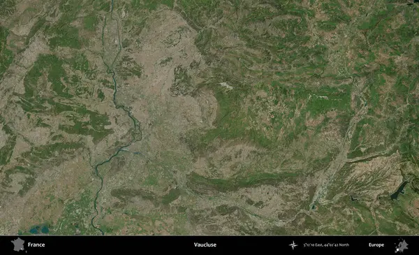 Vaucluse. B uydusundan alınan görüntülerde Fransa 'nın idari bölgesi
