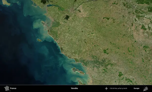 Vendee. B uydusundan alınan görüntülerde Fransa 'nın idari bölgesi