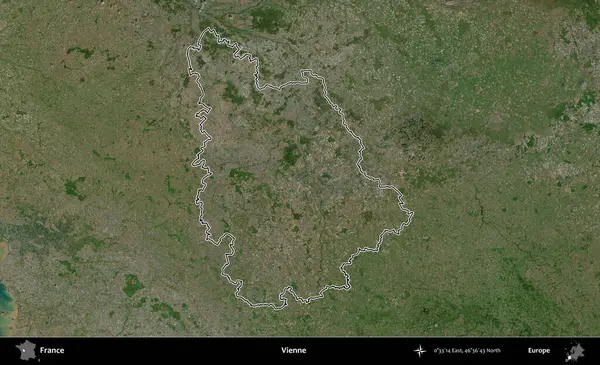 Vienne. B uydusundaki görüntülerde Fransa 'nın idari bölgesinin ana hatları belirlenmiş.