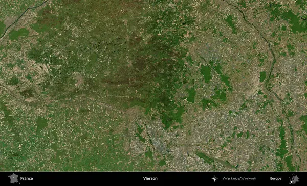 Vierzon. B uydusundan alınan görüntülerde Fransa 'nın idari bölgesi