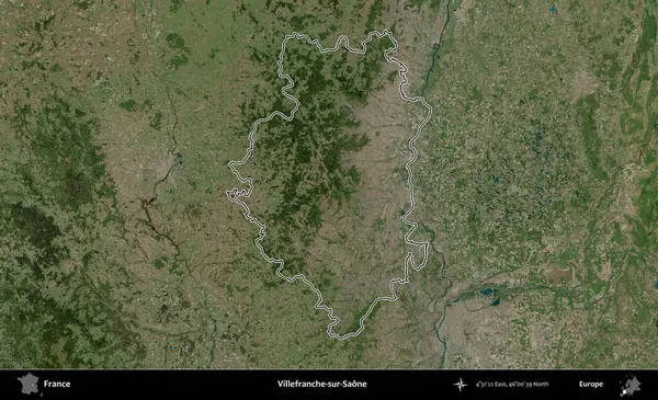 Villefranche-sur-Saone. B uydusundaki görüntülerde Fransa 'nın idari bölgesinin ana hatları belirlenmiş.