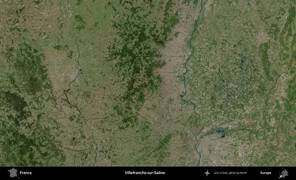 Villefranche-sur-Saone. B uydusundan alınan görüntülerde Fransa 'nın idari bölgesi
