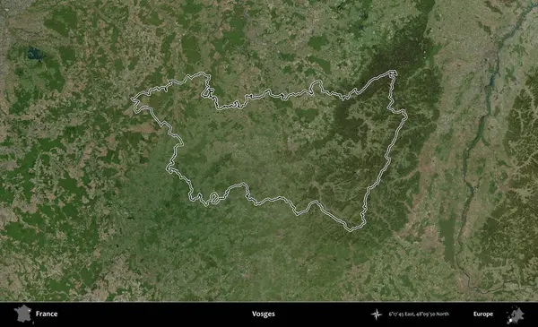 Vosges. B uydusundaki görüntülerde Fransa 'nın idari bölgesinin ana hatları belirlenmiş.