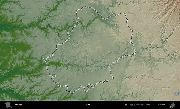 Çok şey. Renkli bir yükseklik haritasında Fransa 'nın ana yönetim alanı belirtilmiş