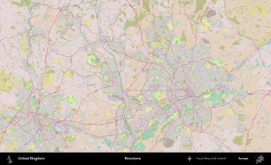 Broxtowe. OpenStreetMap Standart biçim haritasında Birleşik Krallık 'ın idari alanı