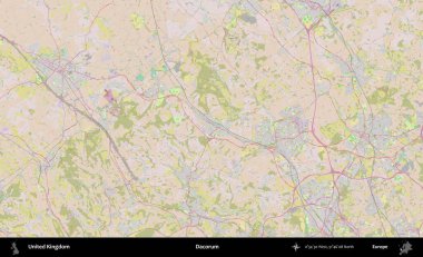 Dacorum. OpenStreetMap Standart biçim haritasında Birleşik Krallık 'ın idari alanı