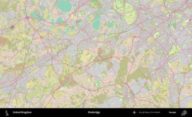 Elmbridge 'de. OpenStreetMap Standart biçim haritasında Birleşik Krallık 'ın idari alanı