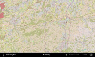 Köstebek Vadisi. OpenStreetMap Standart biçim haritasında Birleşik Krallık 'ın idari alanı