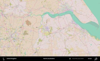 Kuzey Hughnshire 'da. OpenStreetMap Standart biçim haritasında Birleşik Krallık 'ın idari alanı