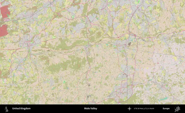 Köstebek Vadisi. OpenStreetMap Standart biçim haritasında Birleşik Krallık 'ın idari alanı