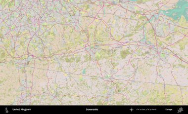 Yediler. OpenStreetMap Standart biçim haritasında Birleşik Krallık 'ın idari alanı