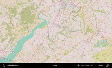 Güçlü. OpenStreetMap Standart biçim haritasında Birleşik Krallık 'ın idari alanı