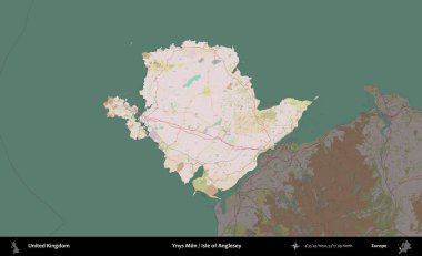 Anglesey 'li Ynys Mon Adası. Birleşik Krallık 'ın idari alanı 