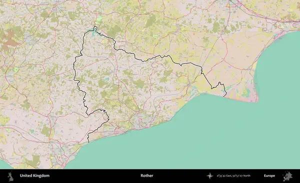 Ender. Birleşik Krallık 'ın bir OpenStreetMap Standart biçim haritasında özetlenmiş idari alanı