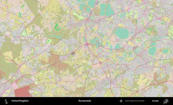 Runnymede. OpenStreetMap Standart biçim haritasında Birleşik Krallık 'ın idari alanı