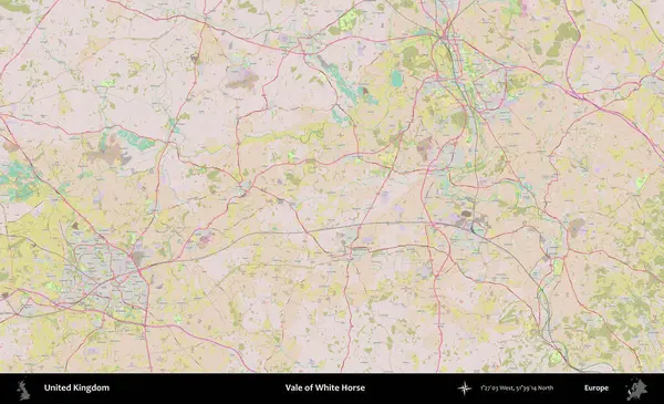 Beyaz At Vadisi. OpenStreetMap Standart biçim haritasında Birleşik Krallık 'ın idari alanı