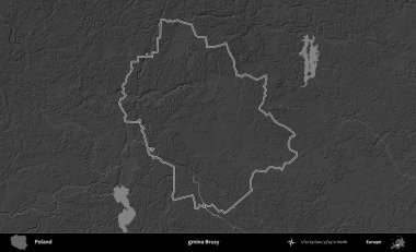 - Evet, öyle. Polonya 'nın idari bölgesini gri ölçekli bir yükseklik haritasında özetledim