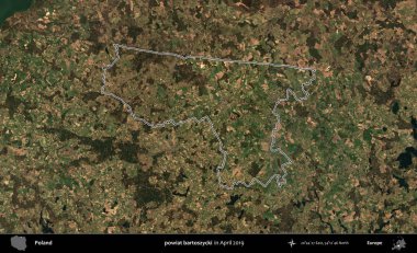 powiat bartoszycki. Polonya 'nın idari bölgesini Nisan 2019' da çekilen Kopernik Nöbetçi karolarından oluşan bir uydu görüntüsüne göre özetledik.