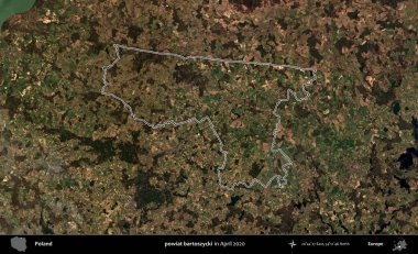 powiat bartoszycki. Polonya 'nın idari bölgesini Nisan 2020' de çekilen Kopernik Nöbetçi karolarından oluşan bir uydu görüntüsüne göre özetledik.