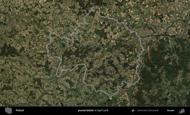 powiat bialski. Polonya 'nın idari bölgesini, Nisan 2018' de çekilen Kopernik Nöbetçi karolarından oluşan bir uydu görüntüsüne göre özetledik.