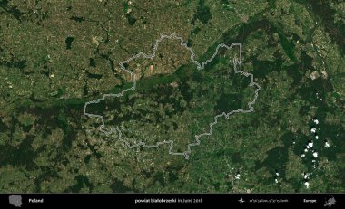 powiat bialobrzeski. Polonya 'nın idari bölgesini Haziran 2018' de çekilen Kopernik Nöbetçi karolarından oluşan bir uydu görüntüsüne göre özetledik.