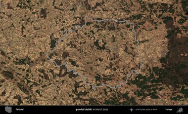 powiat bielski. Polonya 'nın idari bölgesini Mart 2022' de çekilen Kopernik Sentinel karolarından oluşan bir uydu görüntüsü ile özetledik.