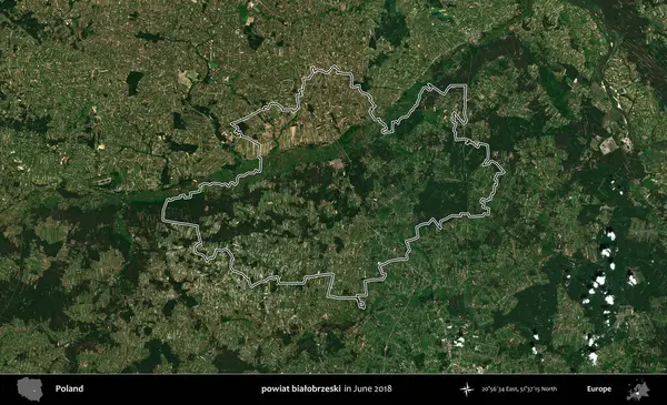 powiat bialobrzeski. Polonya 'nın idari bölgesini Haziran 2018' de çekilen Kopernik Nöbetçi karolarından oluşan bir uydu görüntüsüne göre özetledik.