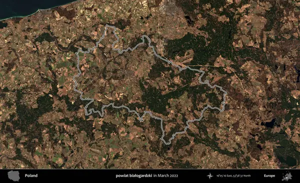 powiat bialogardzki. Polonya 'nın idari bölgesini Mart 2022' de çekilen Kopernik Sentinel karolarından oluşan bir uydu görüntüsü ile özetledik.