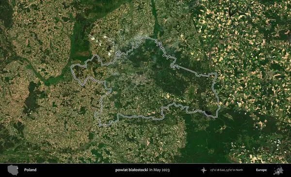 powiat bialostocki. Polonya 'nın idari bölgesini Mayıs 2023' te çekilen Kopernik Nöbetçi karolarından oluşan bir uydu görüntüsüne göre özetledik.