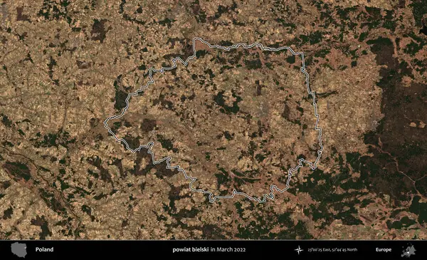 powiat bielski. Polonya 'nın idari bölgesini Mart 2022' de çekilen Kopernik Sentinel karolarından oluşan bir uydu görüntüsü ile özetledik.