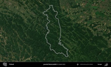 powiat bieszczadzki. Polonya 'nın idari bölgesini Haziran 2022' de çekilen Kopernik Sentinel karolarından oluşan bir uydu görüntüsü ile özetledik.