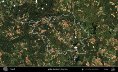 gmina Bobolice. Polonya 'nın idari bölgesini Mayıs 2023' te çekilen Kopernik Nöbetçi karolarından oluşan bir uydu görüntüsüne göre özetledik.